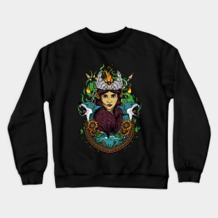 Woman with sharp eyes Crewneck Sweatshirt